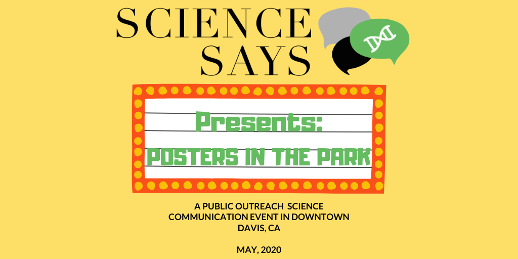 Announcing posters in the park