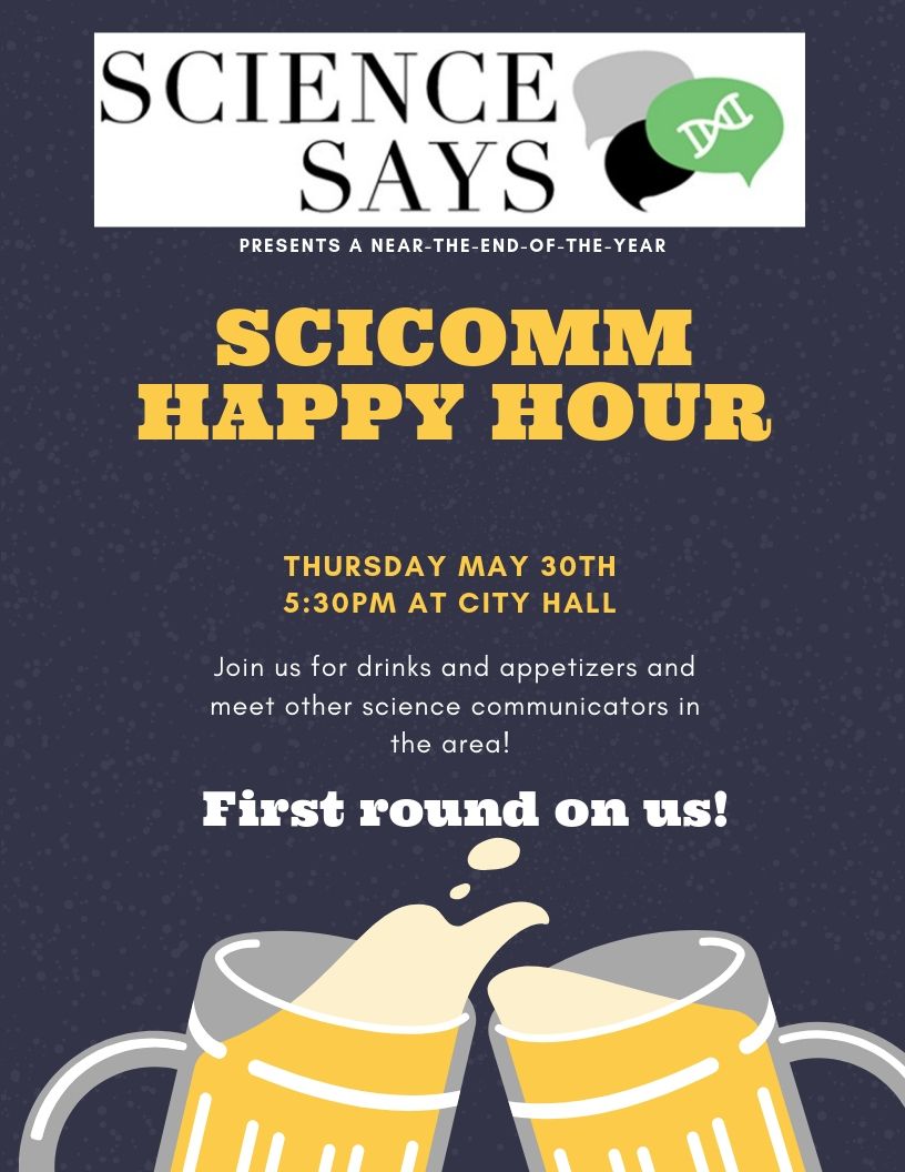 SciComm happy hour flyer