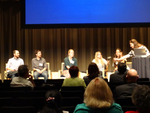 UC Davis graduate students and postdocs discuss their experiences in science communication: Nir Oksenberg, Don Gibson, Destiny Davis, Gena Hoffman, Jenna Gallegos