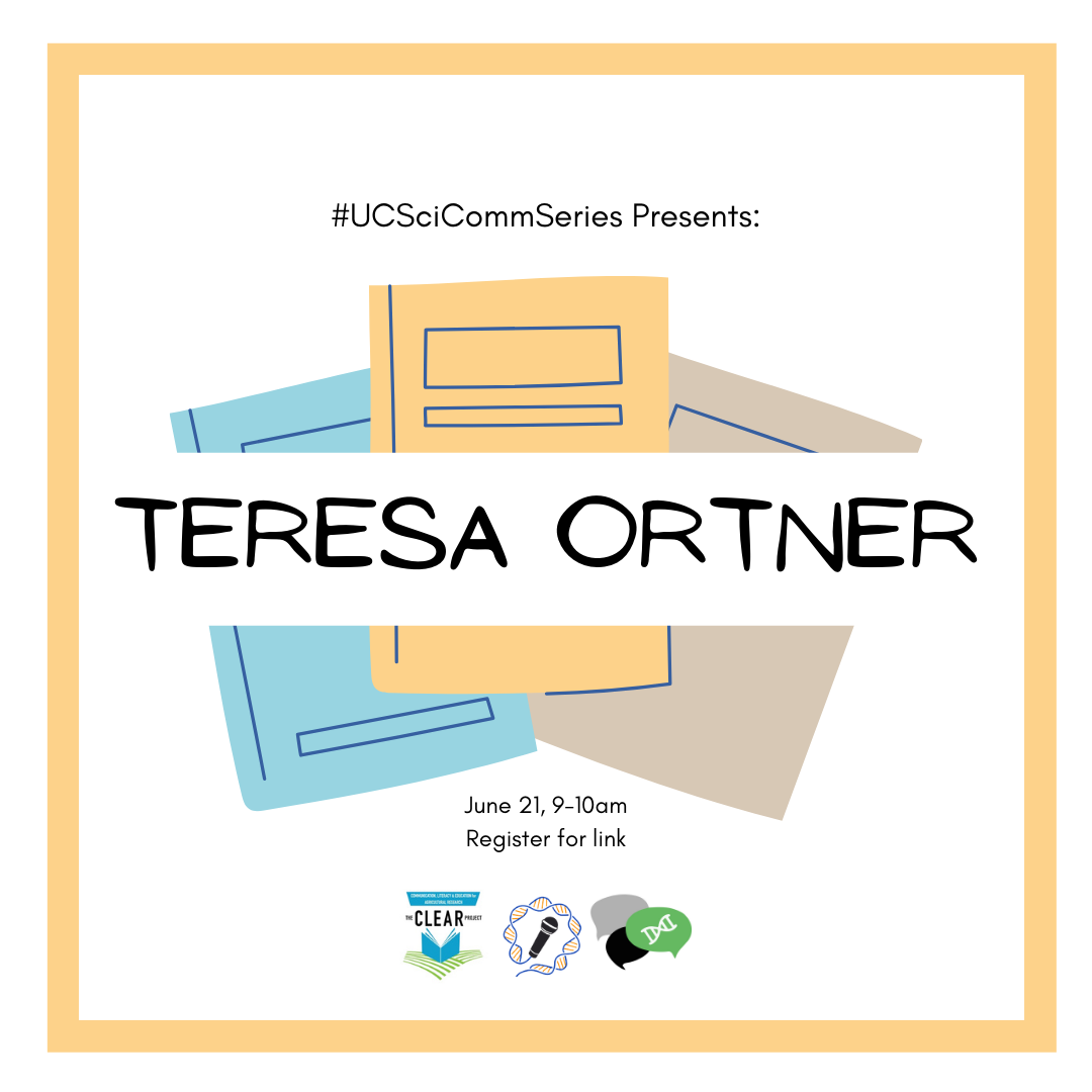 Flyer for Teresa Ortner with event details described in text