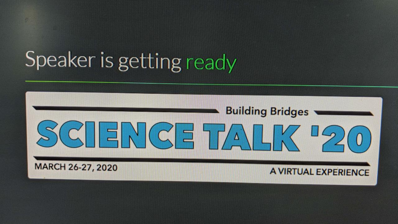 The #ScienceTalk20 logo (credit: Priya Shukla)