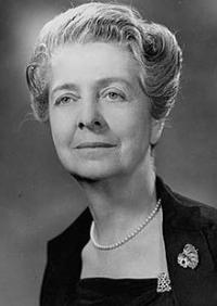 Black and white photograph of Dr. Rita Levi-Montalcini