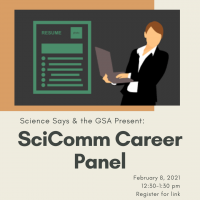 SciComm Career Panel square information