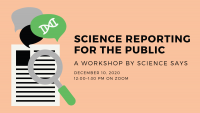 Science Reporting for the Public flyer