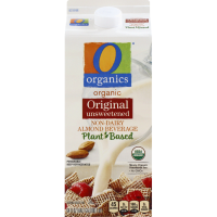 carton of O Organics non-dairy oat beverage