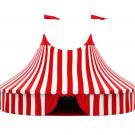 striped circus tent